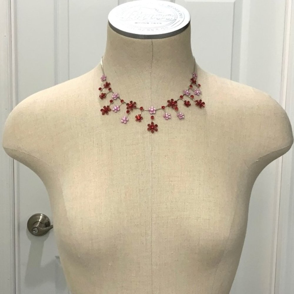 Flower Rhinestones Necklace
